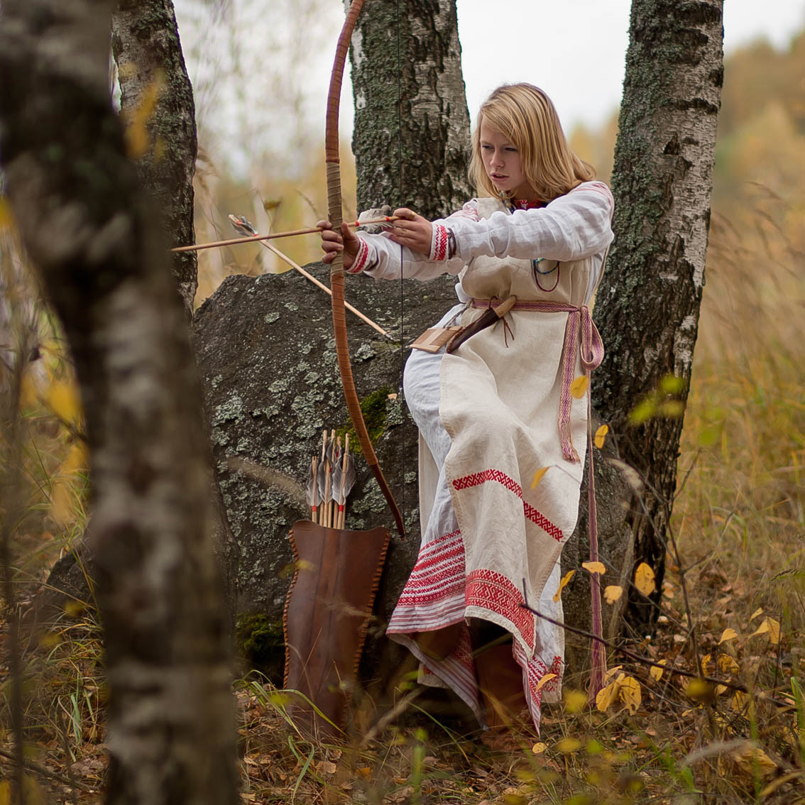 Sexy photo Girls in Slavic costumes in Fushun